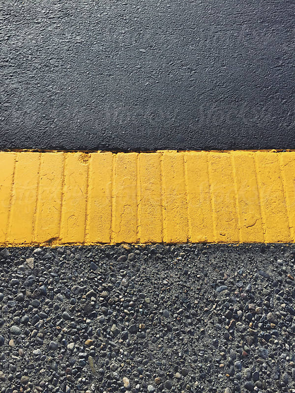 Freshly painted parking lot, close up