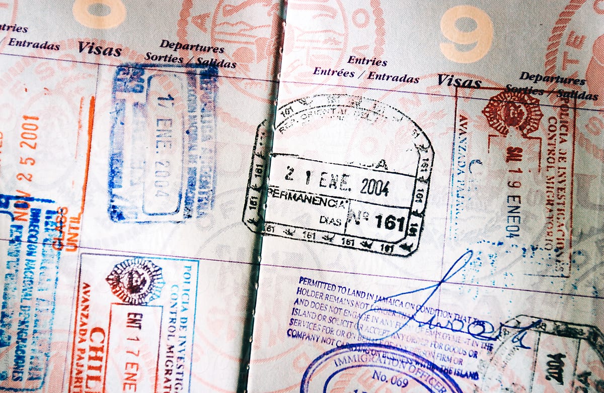 Passport Stamps still life