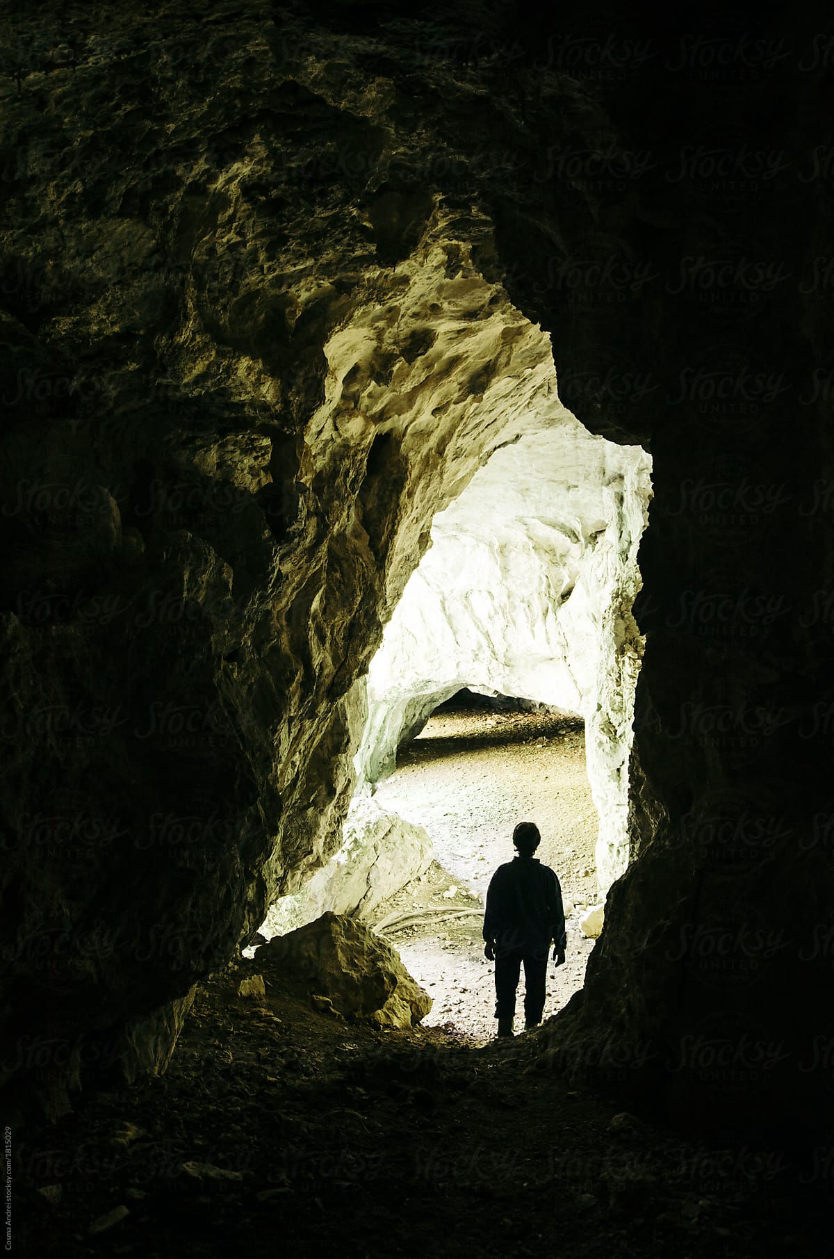 Cave man silhouette