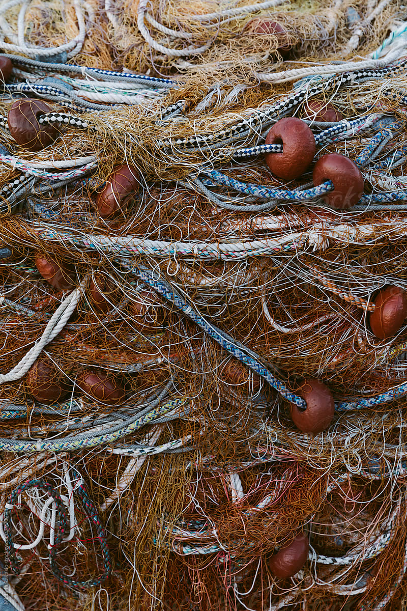 Brown fish net
