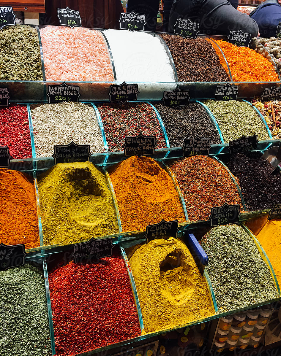 Spices in Various Colors