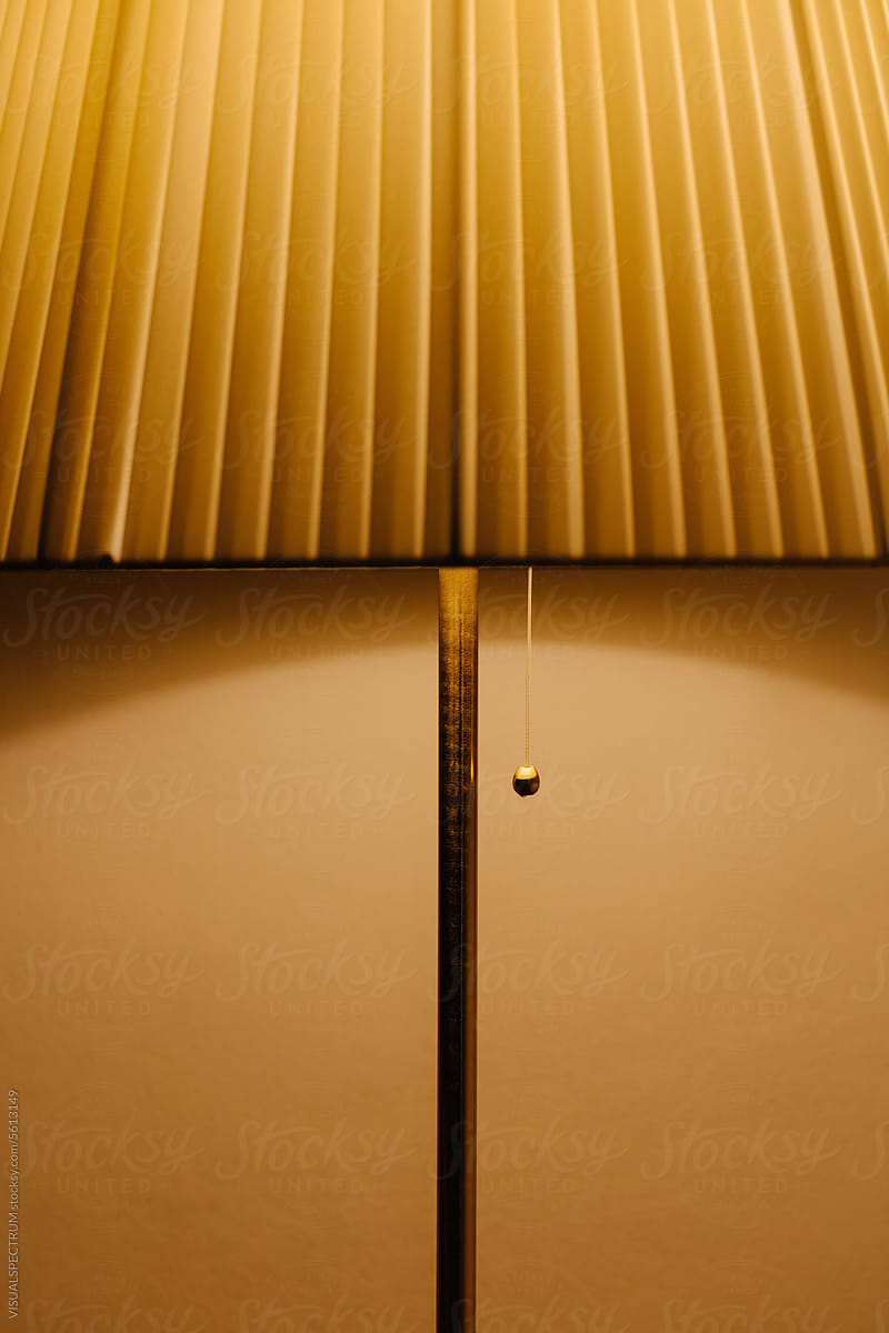 Detail of Beautiful Yellow Lampshade