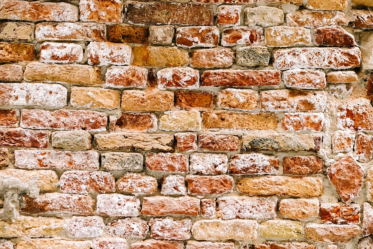 Old worn brick wall