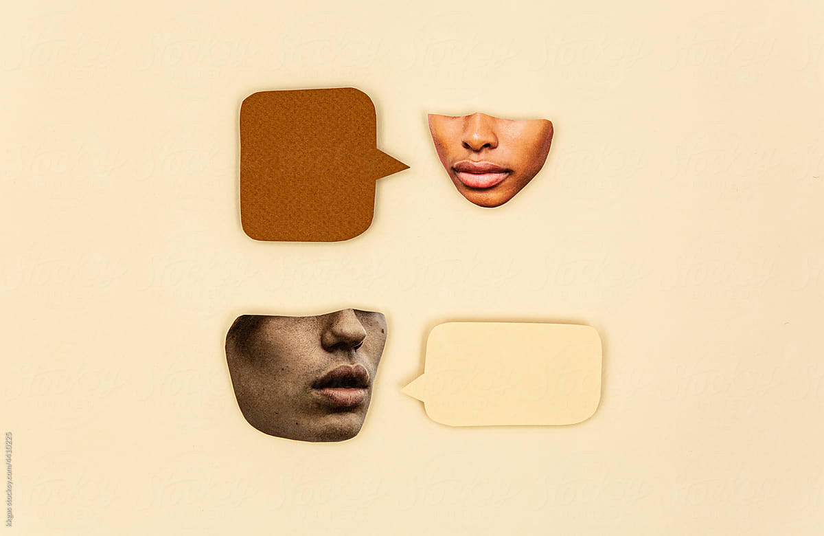 Inclusive language concept collage