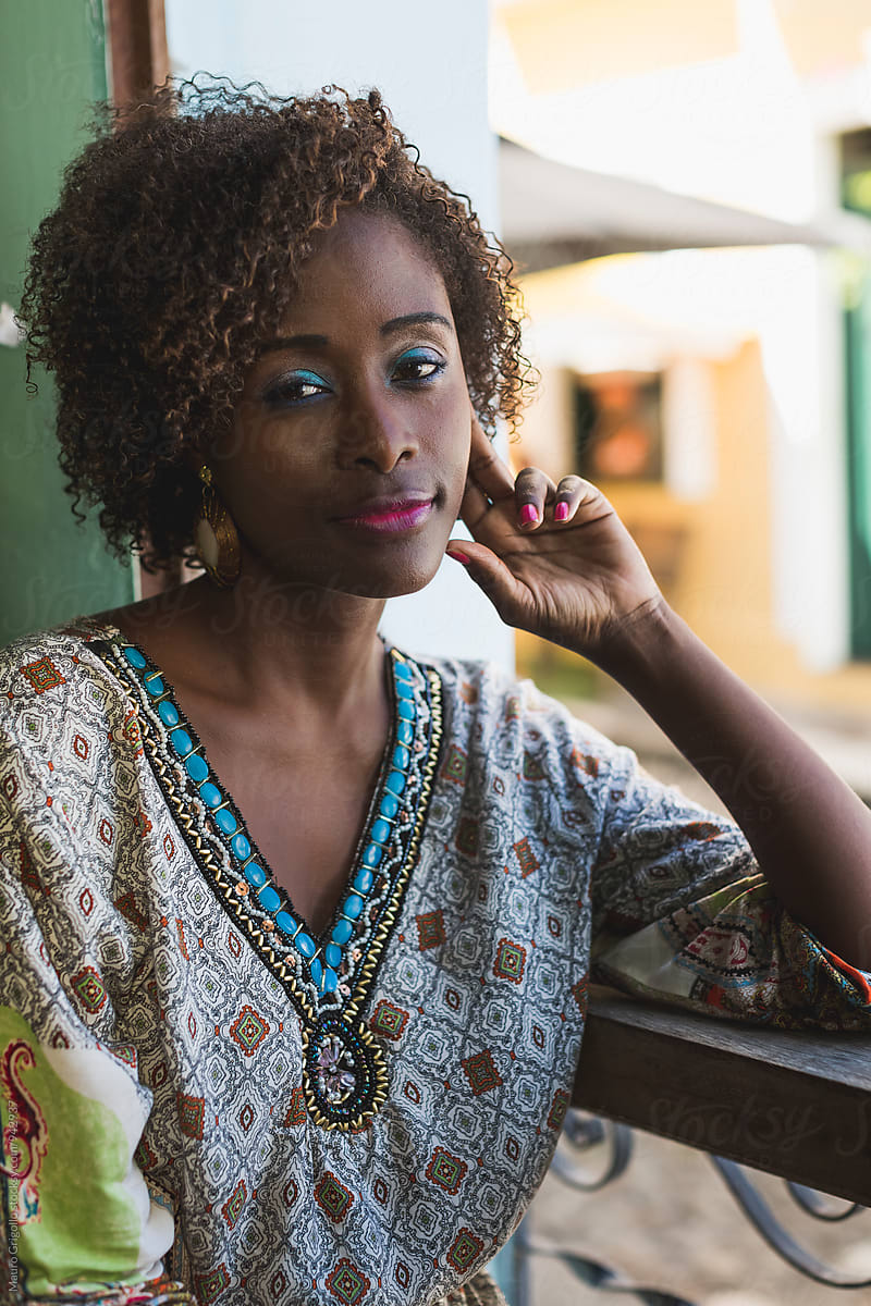 Beautiful Black Woman Looking At The Camera By Stocksy Contributor Mauro Grigollo Stocksy