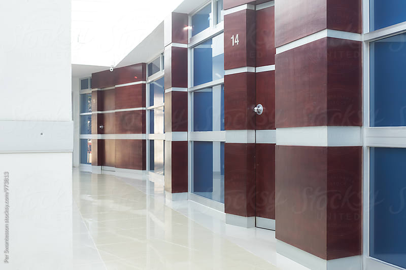 Corridor in a modern private clinic