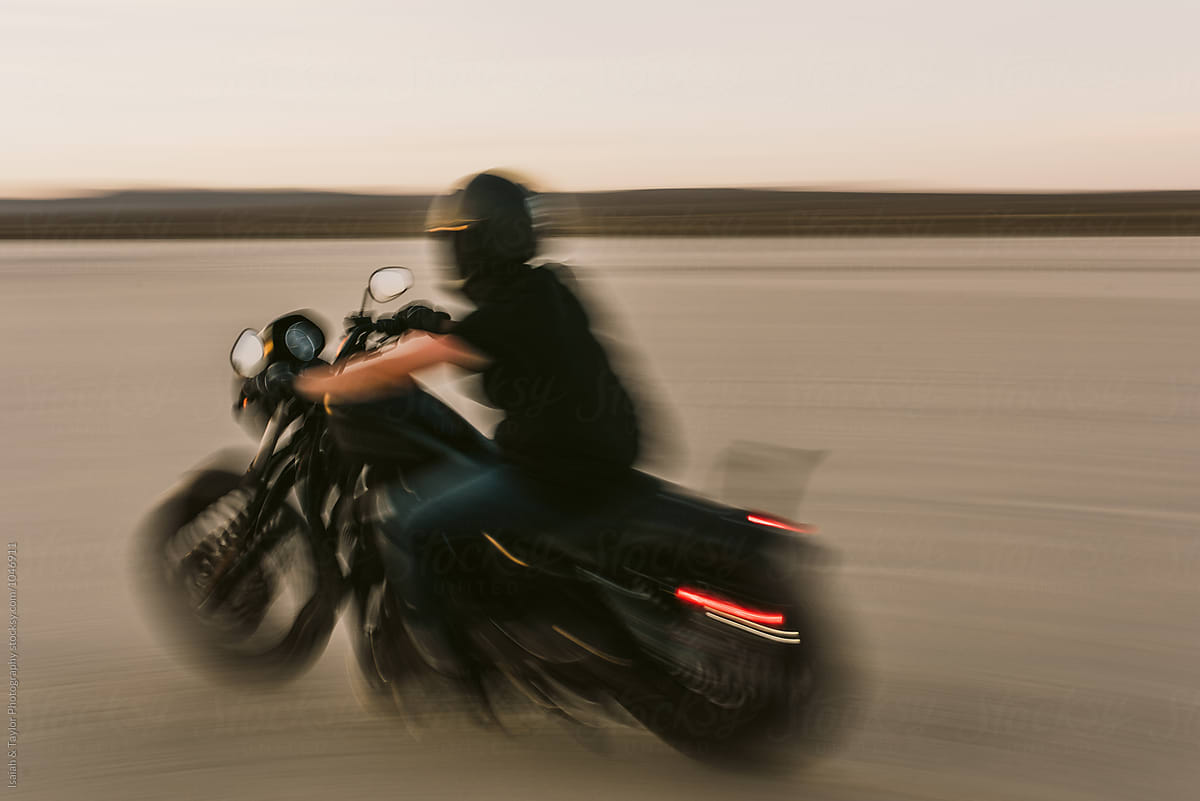 Woman Riding Motorcycle