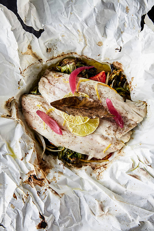 Sea Bass Cooked in a Paper Bag