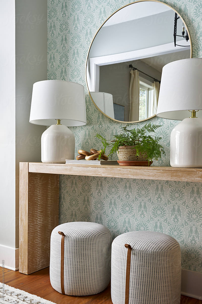 Cozy entryway and console table styling