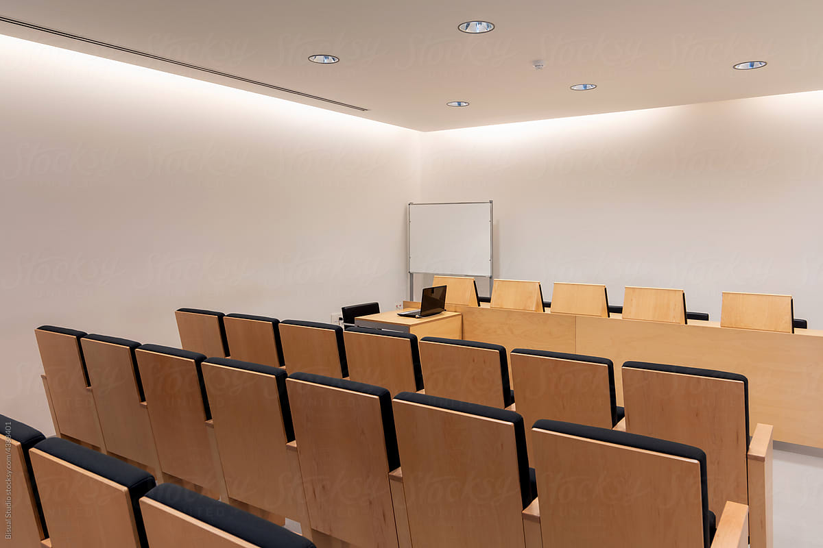 Rows of seats in spacious meeting room