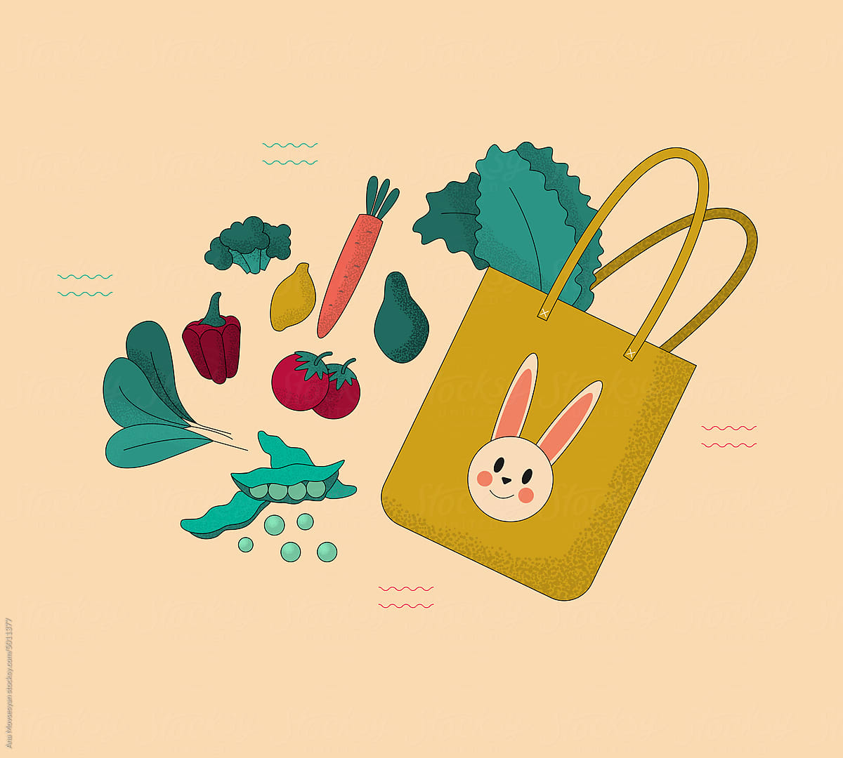 Cute vegan shopping bag.