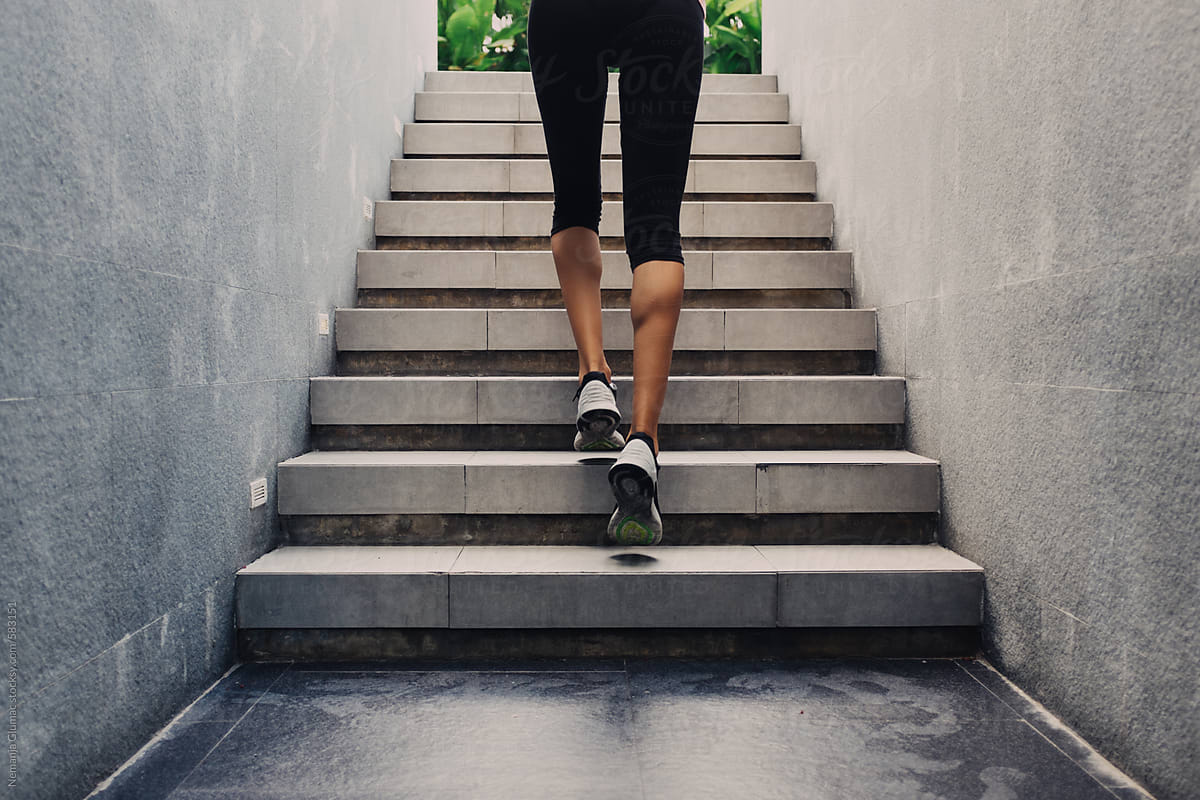 Urban Outdoor Cardio - Running Up The Stairs