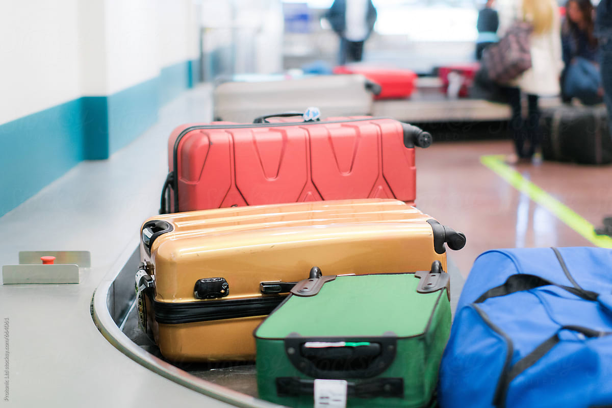 Vacation travel: airport luggage, travel luggage at airport
