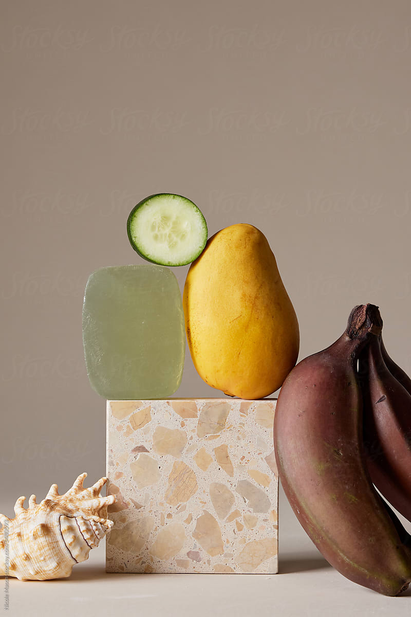 Natural Still Life: Fruit and Soap