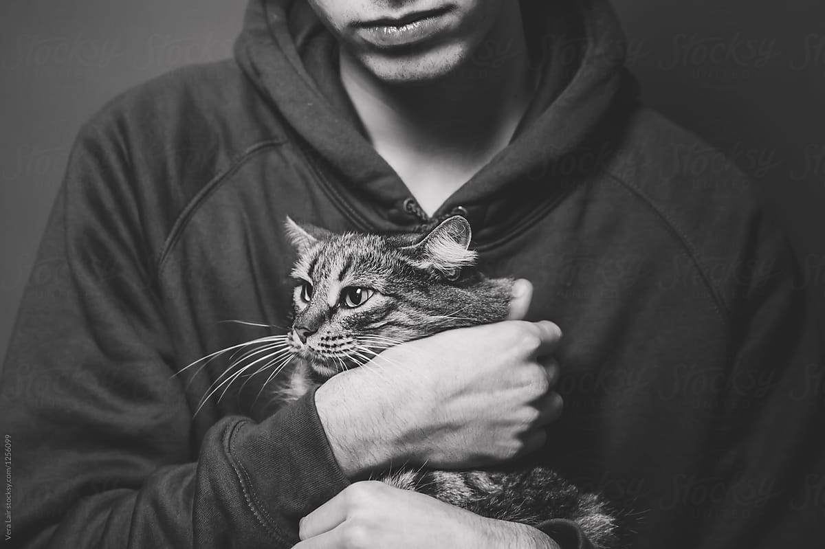Portrait with a cat