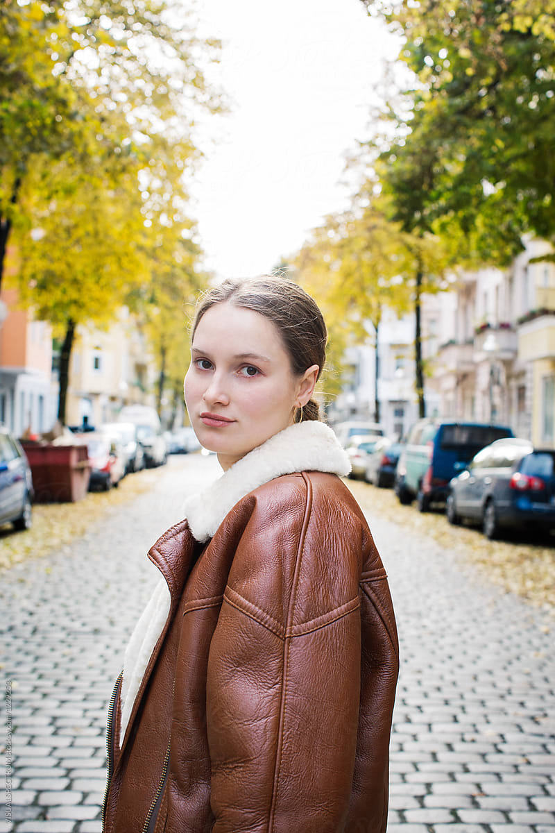 Berlin Street Style - Portrait of Young Hip Caucasian Woman