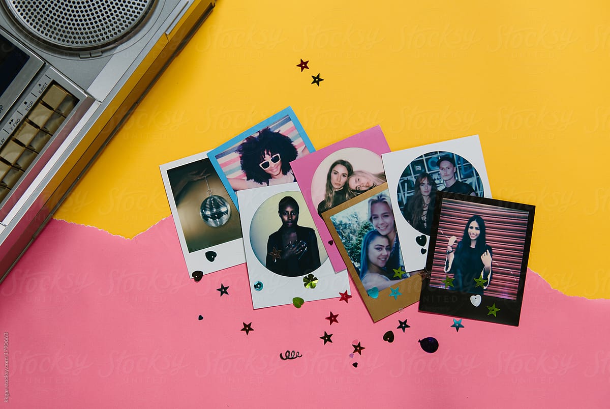 Polaroid Prints And Eighties Music Player PorKkgas