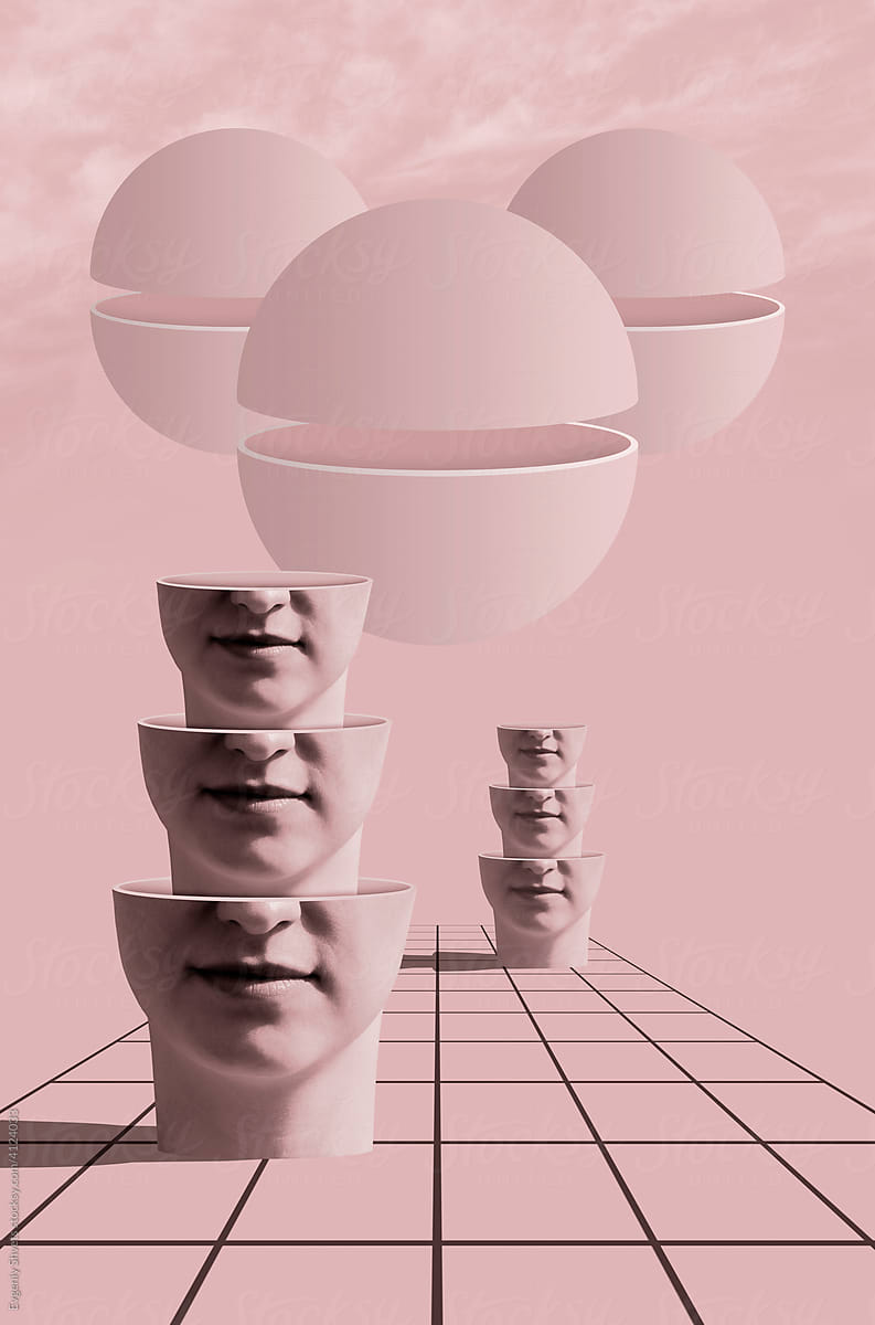 Two heads and divided spheres