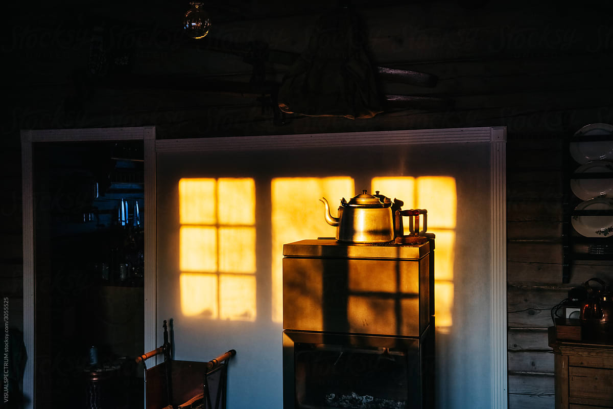 Morning Mood in Wooden Cabin