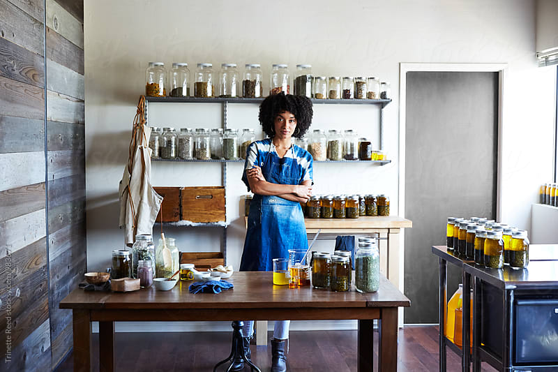 Millennial African American Woman Maker in Her Studio