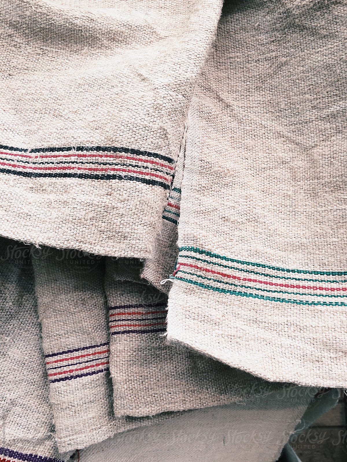 Cotton and linen cloth woven textile texture close up