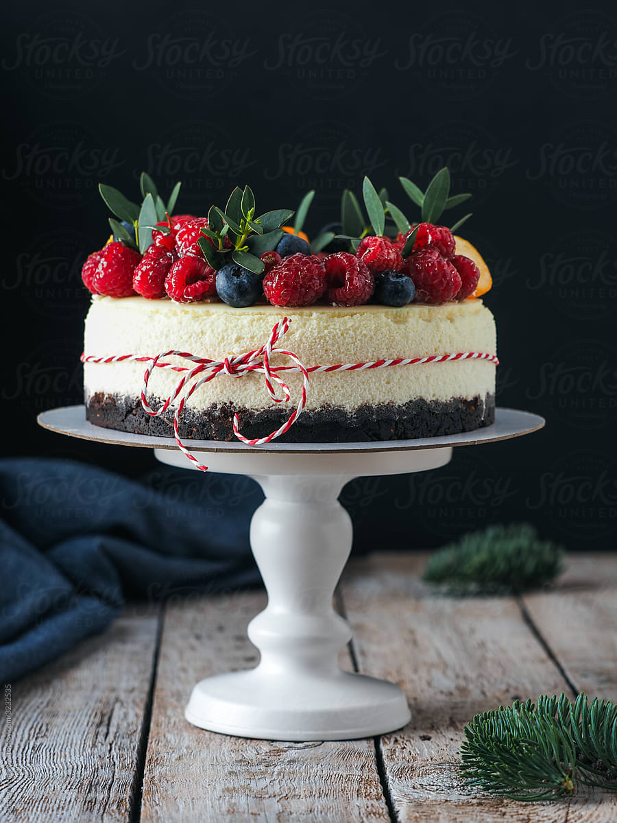 Delicious cheesecake for Christmas dessert