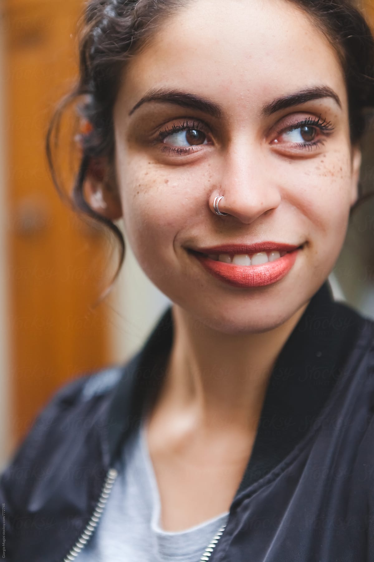 Candid Portrait Of A Smiling Mixed Race Girl By Giorgio Magini