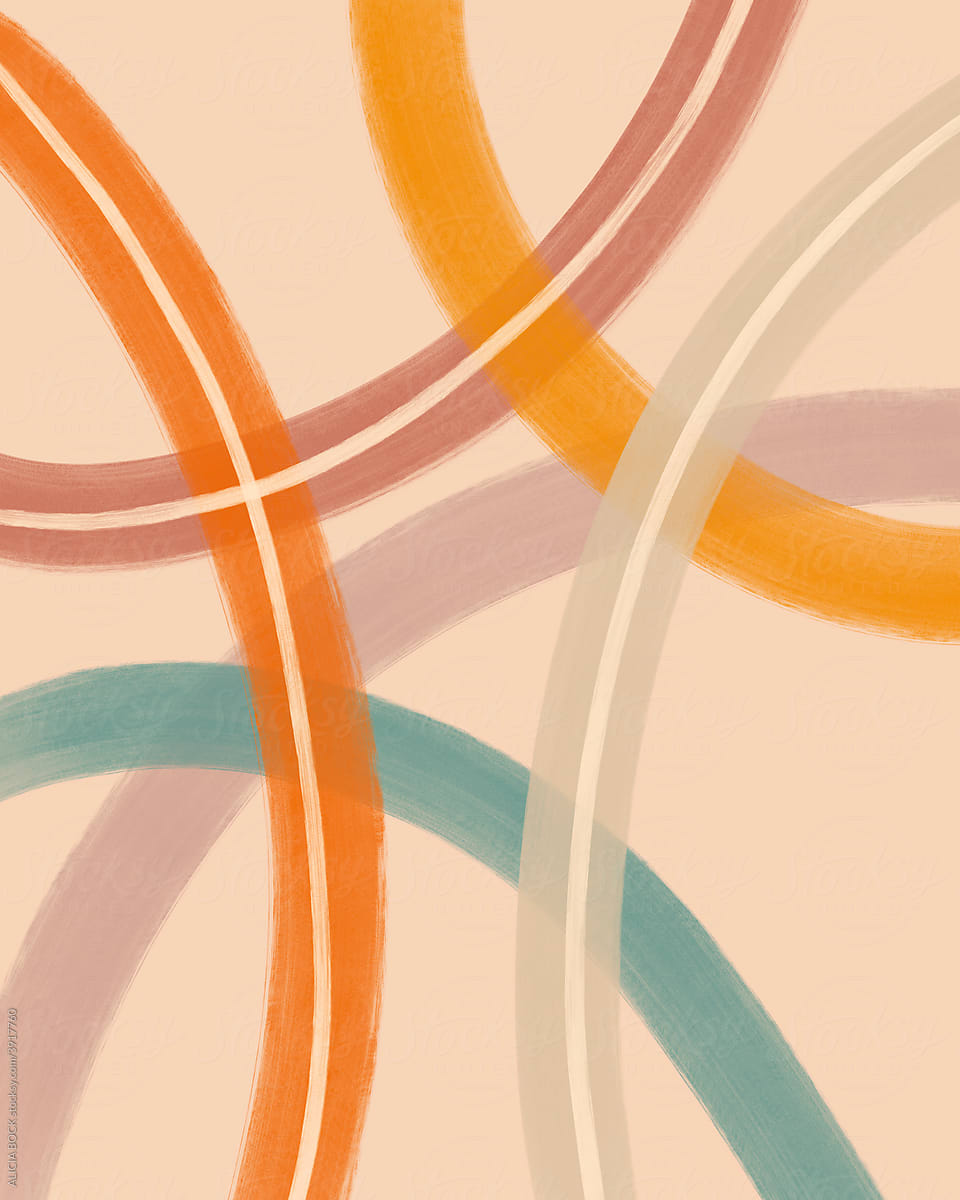 A Simple Abstract Painting In Pastel Colors