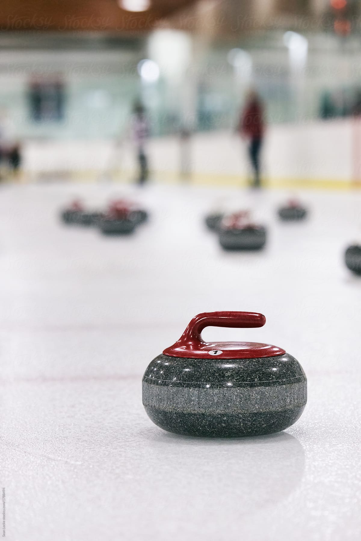 Curling: Thrown Rock Waits At End Of Sheet