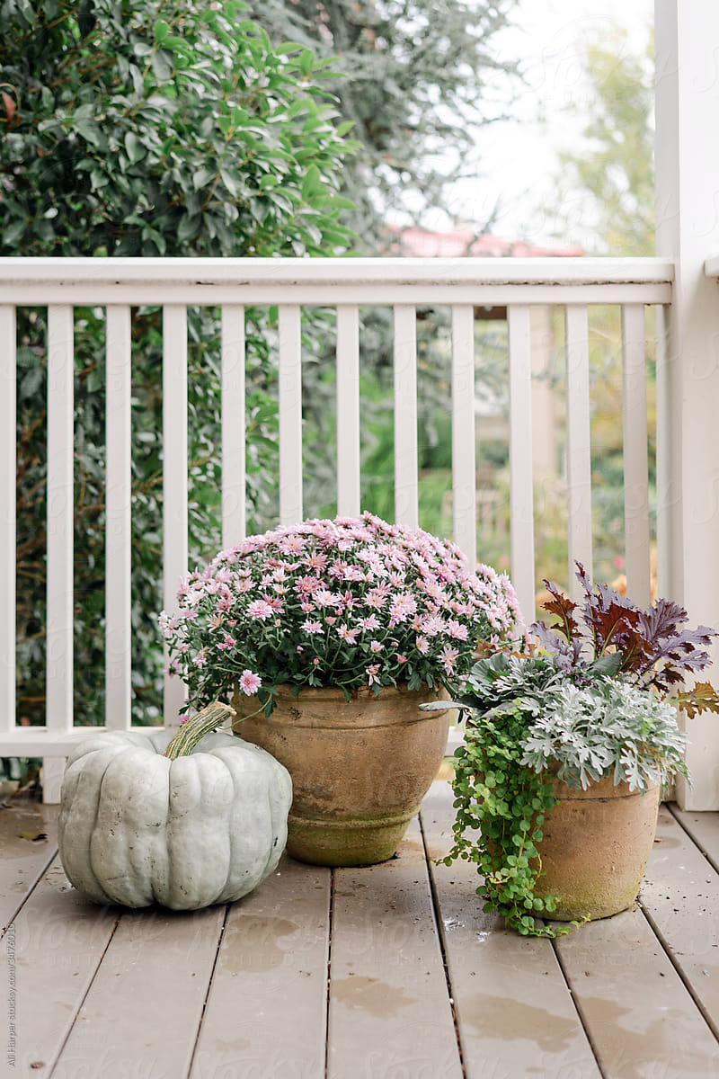 Southern fall front porch decor