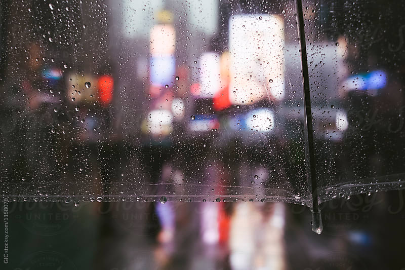Rain in Times Square - New York City