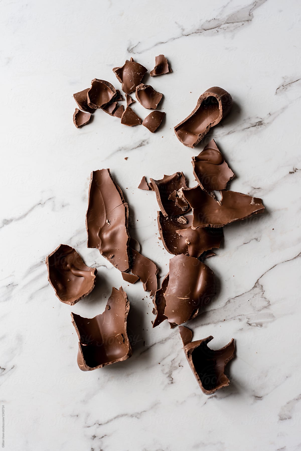 smashed chocolate easter bunny