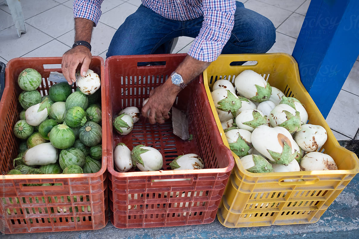Vegetable Street Market In Oia, Santorini