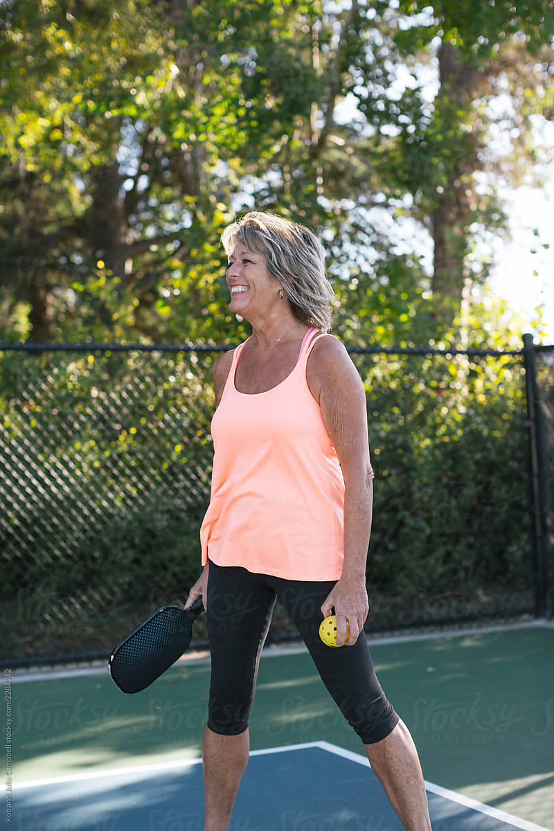 Fit Mature Woman On Court By Rob And Julia Campbell 