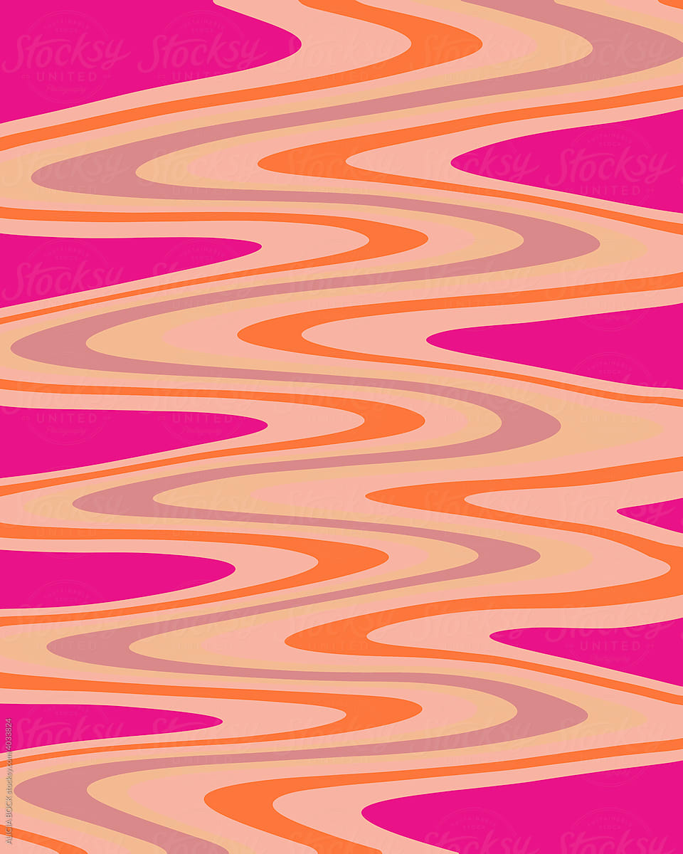 Vibrant Pink Curved Design