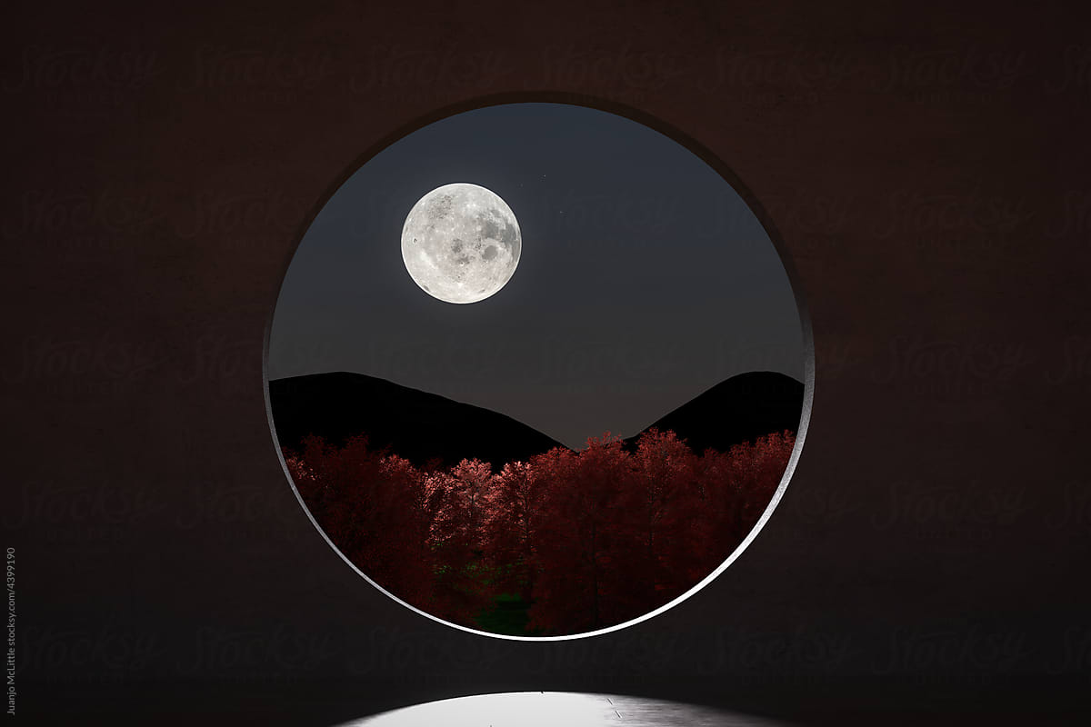 Moon Abstract nature Window