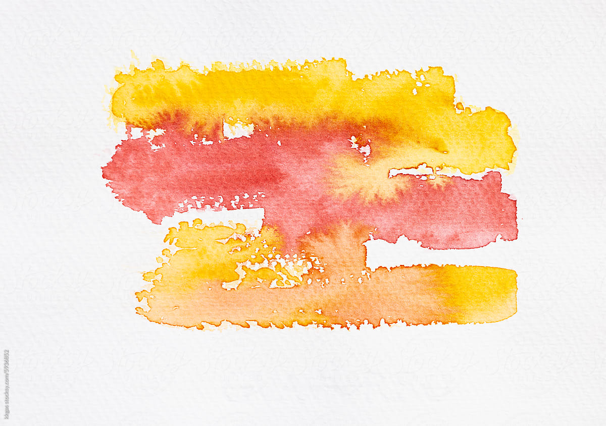 Summer watercolor abstract