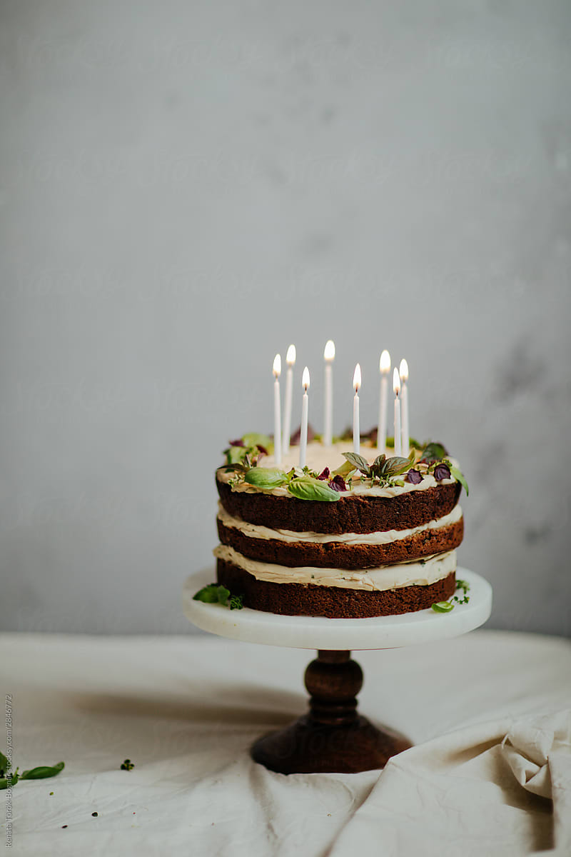 Homemade birthday cake