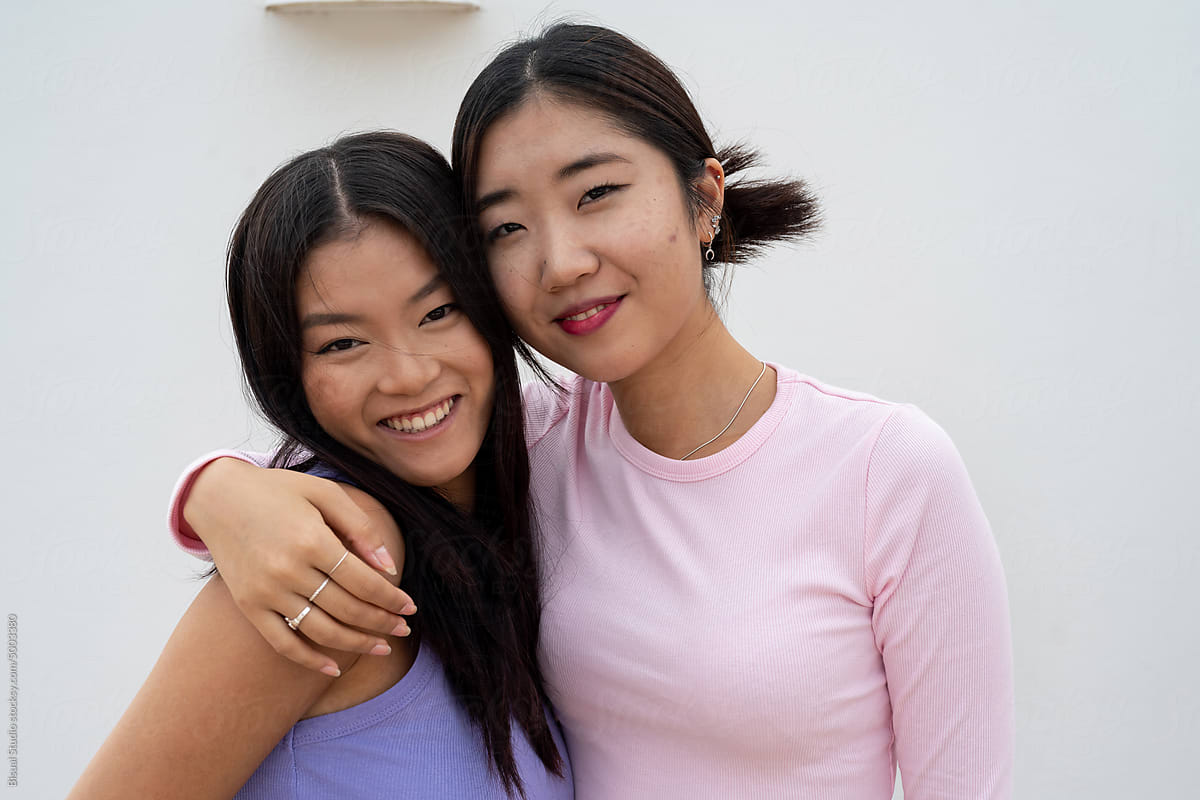 Portrait of two asian friends