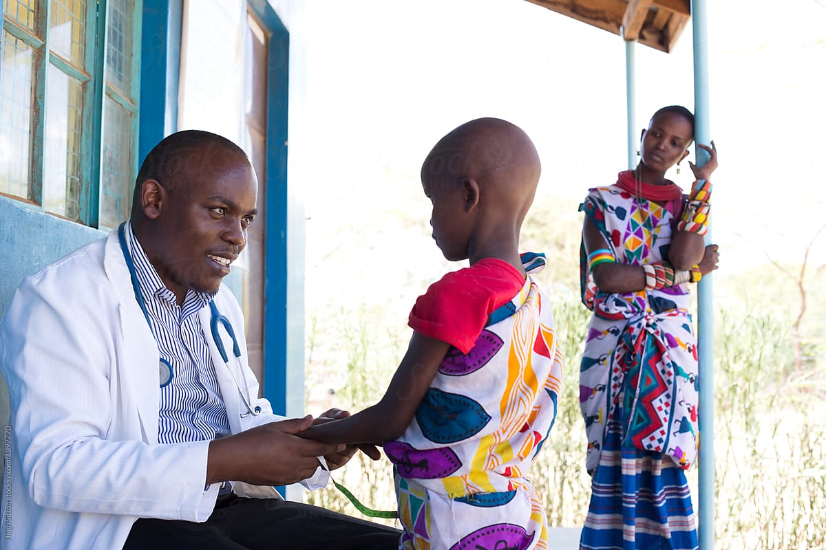 Doctor working in clinic, Kenya. Africa