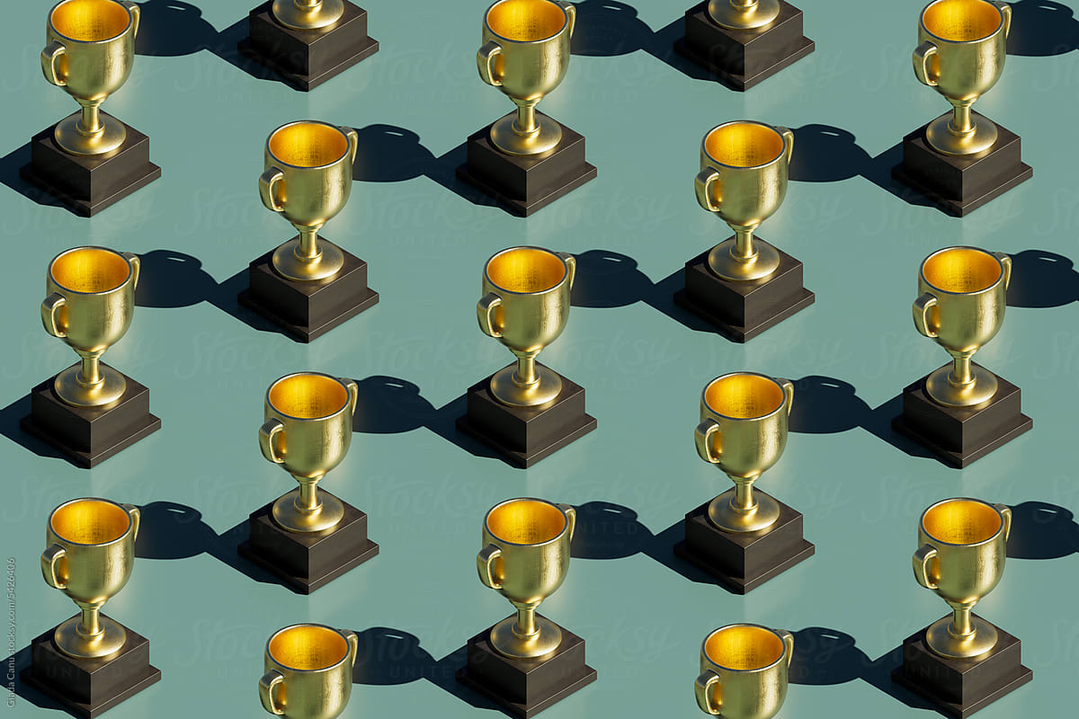 pattern of many Golden trophies