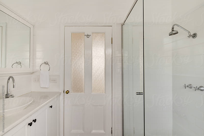 White styled bathroom interior