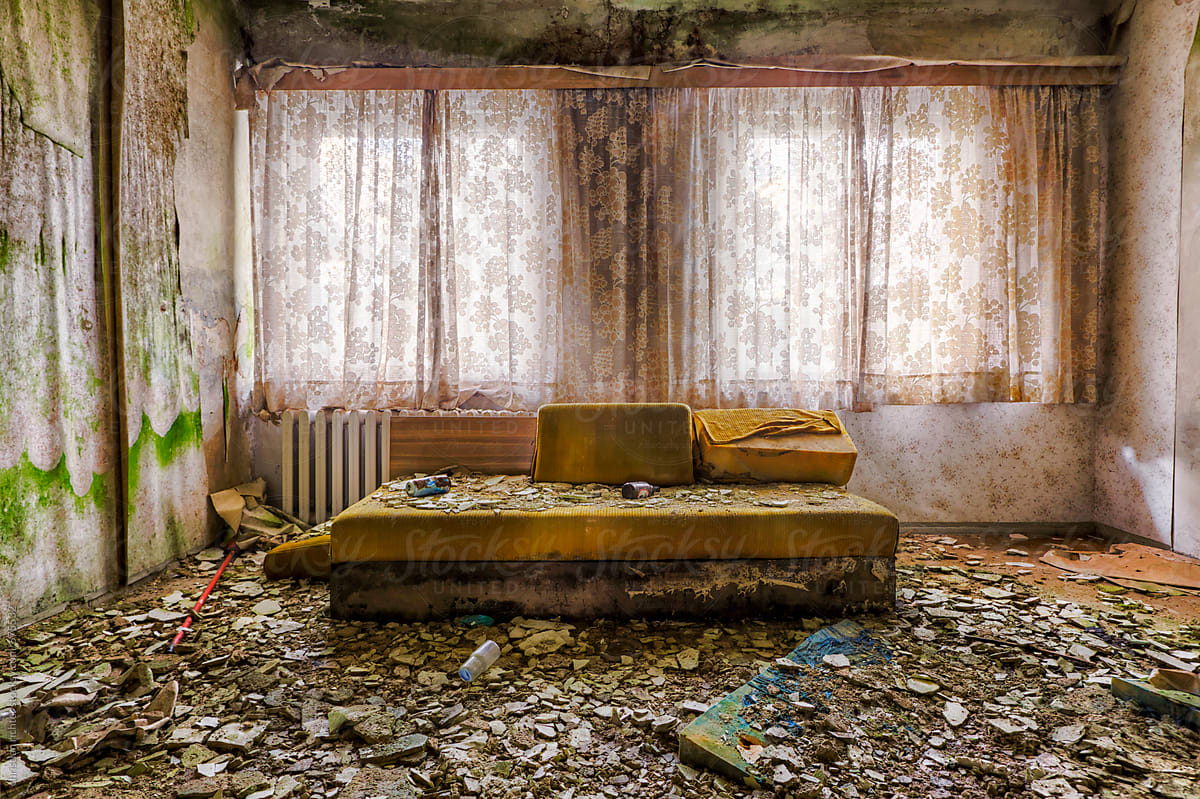 old rotting sofa
