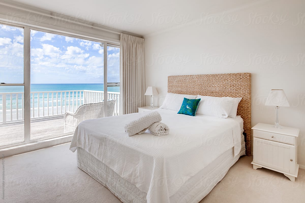 Bedroom with an ocean view