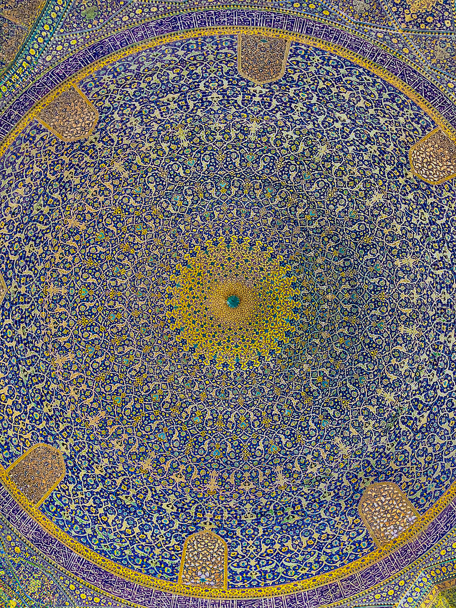 Intricate Dome Ceiling in Isfahan