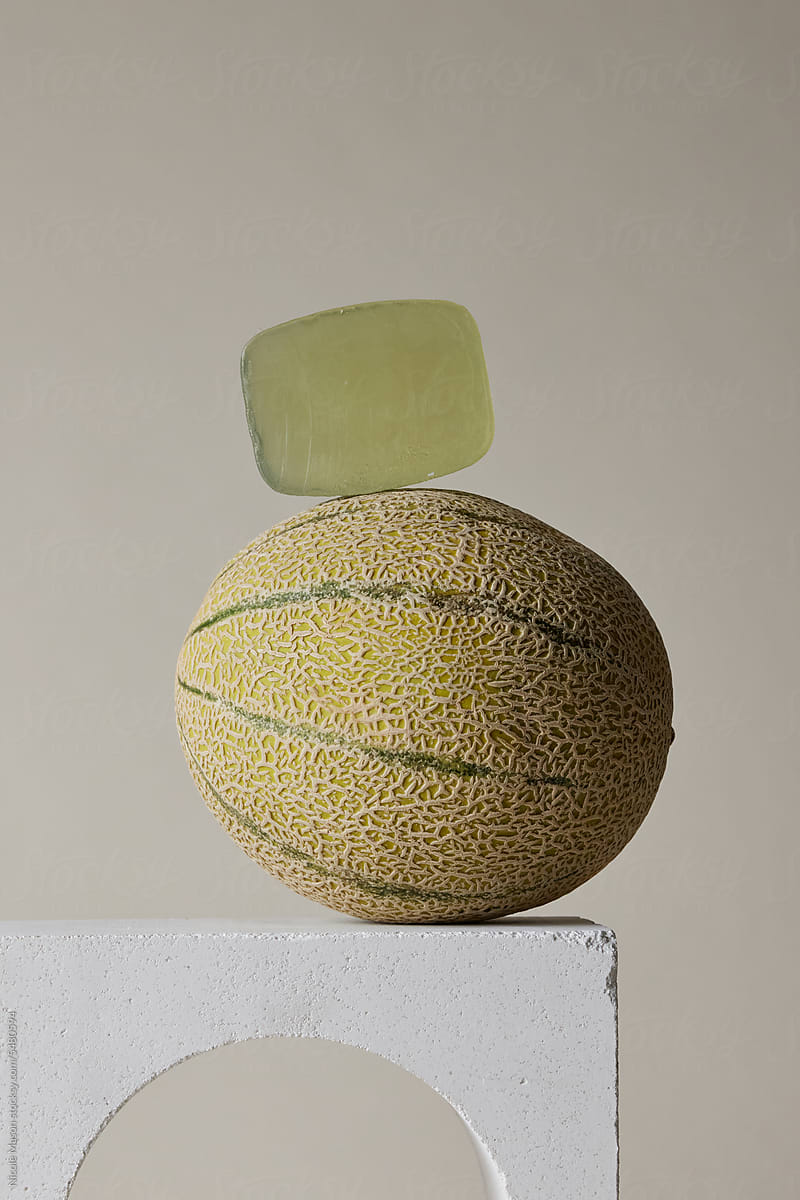 Fruit and Freshness: Cantaloupe Melon with Balanced Green Soap