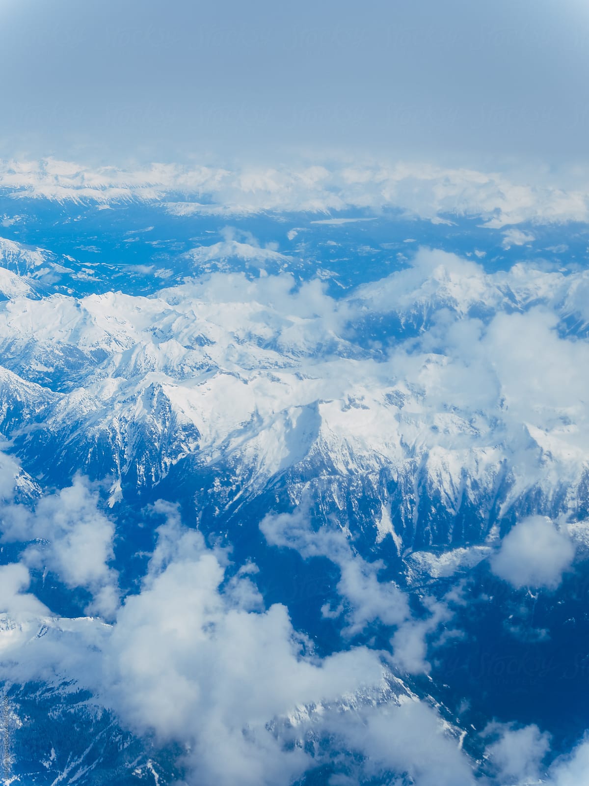 bird view of range of snow-capped mountains,Vancouver