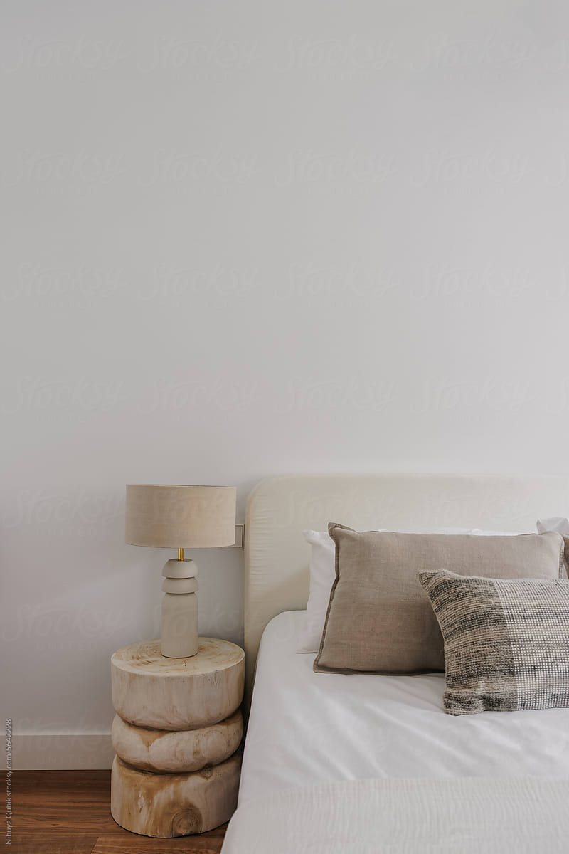 Detail of cozy and bright room with minimalist style