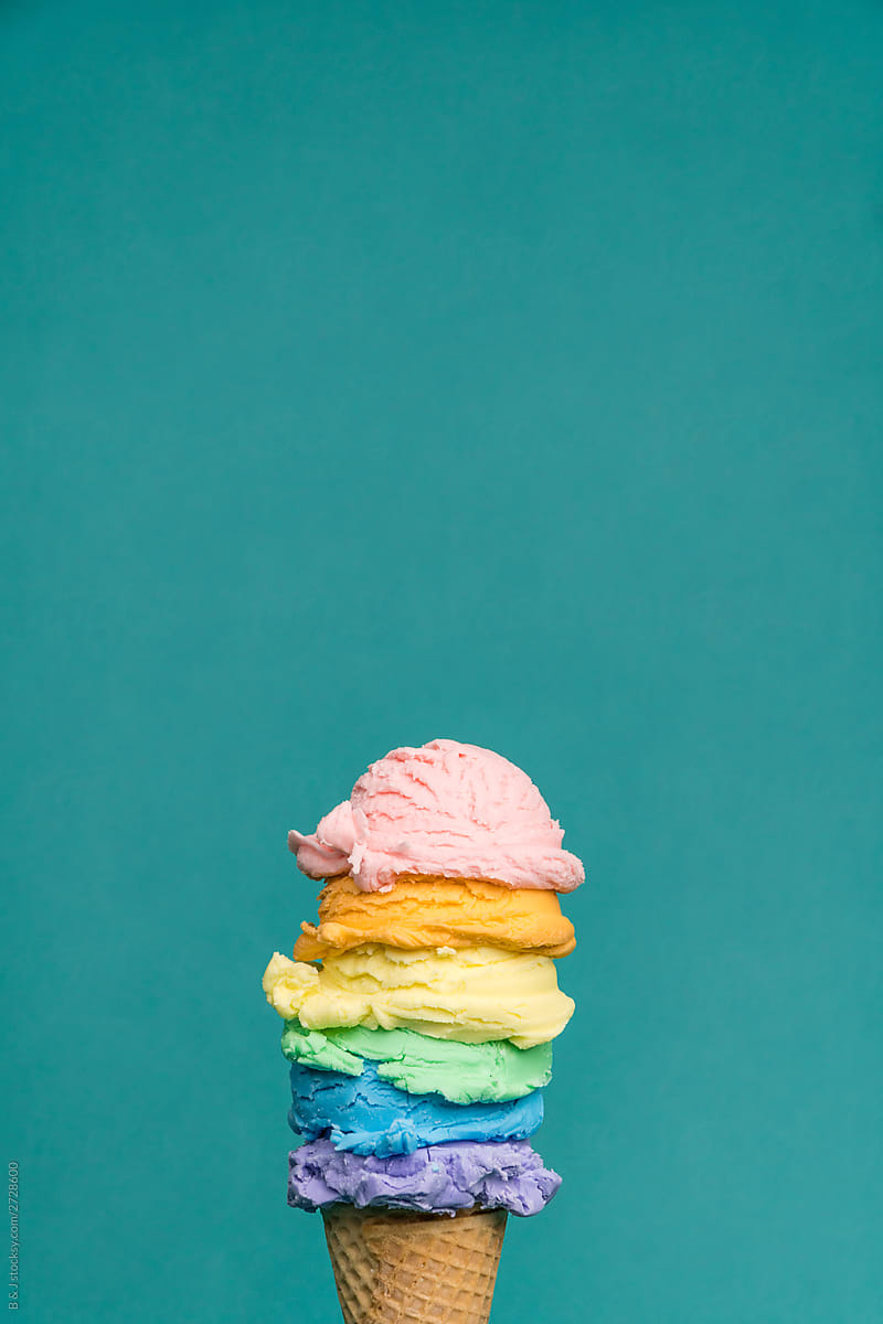 Rainbow ice cream