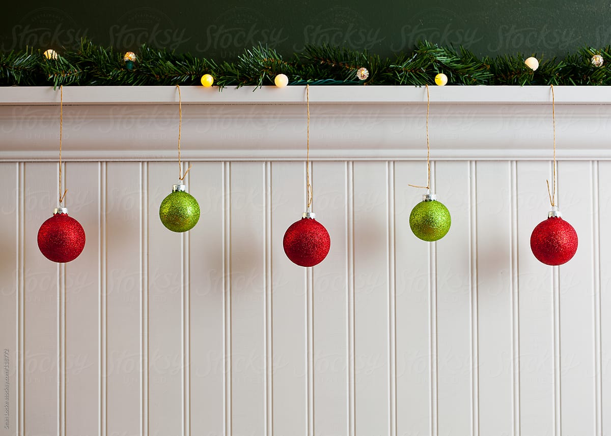 Holidays: Line Of Christmas Ornaments